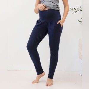 Angel Maternity Ultra Soft Lounge Pants Navy Medium NWT